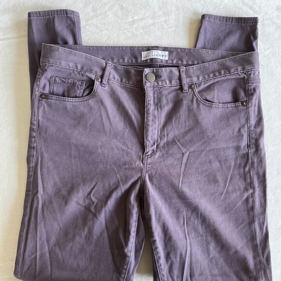 LOFT Purple Skinny Jeans High Waist - Picture 1 of 6